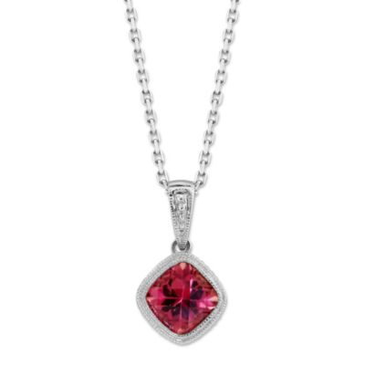 14K_White_Gold_Cushion_Pink_Tourmaline_Bezel_Set_Pendant