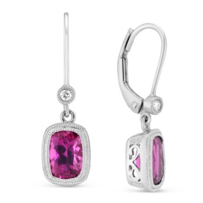 14K_White_Gold_Pink_Tourmaline_and_Diamond_Earrings