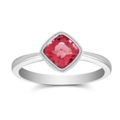 14K_White_Gold_Checkerboard_Cushion_Pink_Tourmaline_Milgrain_Ring