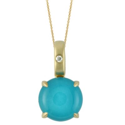 18K_Yellow_Gold_Turquoise_and_White_Topaz_Double_With_Round_Diamond_Pendant