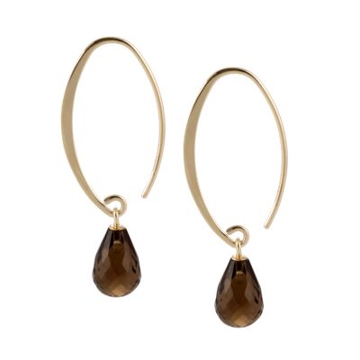 14K_Smokey_Quartz_Earrings