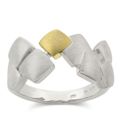 14K_Yellow_Gold_and_Sterling_Silver_Multi_Square_Ring