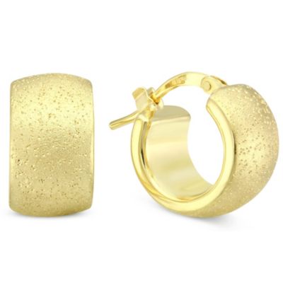 Sterling_Silver_and_Yellow_Tone_Overlay_Sparkle_Hoop_Earrings,_13mm
