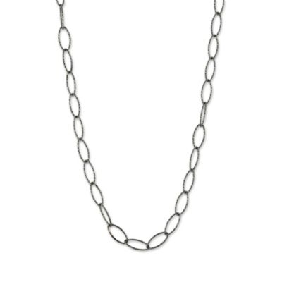 Sterling_Silver_and_Ruthenium_Open_Marquise_Link_Necklace,_18"