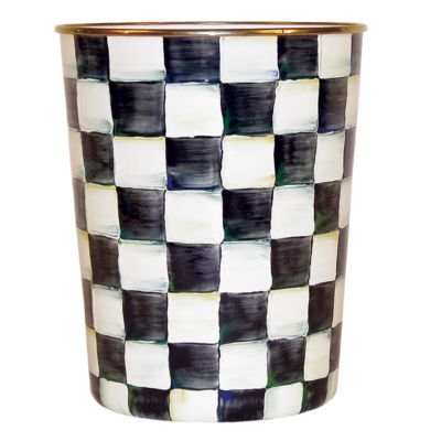 courtly check: Mackenzie Childs Courtly Check Waste Basket