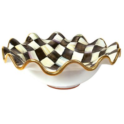 courtly check: Mackenzie-Childs Courtly Check Medium Serving Bowl