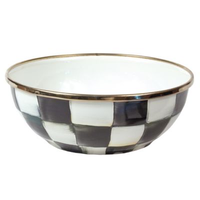 courtly check: Mackenzie Childs Courtly Check Enamel Bowl