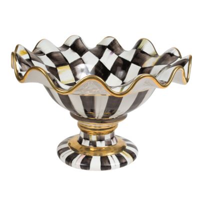 courtly check: MacKenzie-Childs Courtly Check Compote