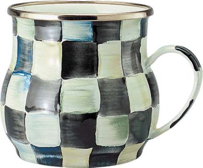 courtly check: MacKenzie-Childs Courtly Checked Enamel Mug