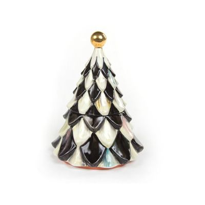 courtly check: MacKenzie Childs Courtly Check Tannenbaum Cookie Jar