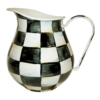 courtly check: MacKenzie-Childs Courtly Check Enamel Pitcher