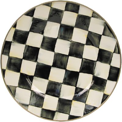 courtly check: Mackenzie-Childs Courtly Check Enamel Dinner Plate