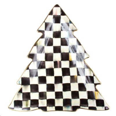 courtly check: MacKenzie Childs Courtly Check Tree Platter