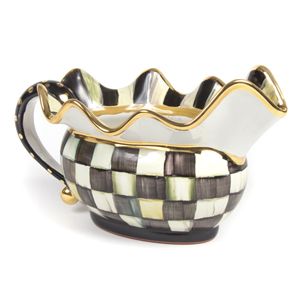 courtly check: MacKenzie Childs Courtly Check Sauce Boat