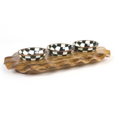 courtly check: MacKenzie-Childs Courtly Check Relish Set