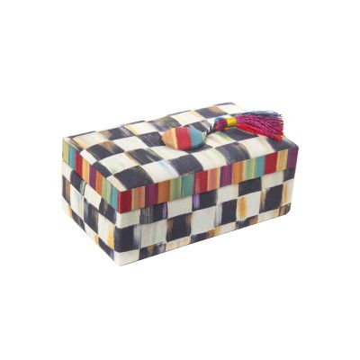 courtly check: MacKenzie Childs Courtly Check Jewelry Box