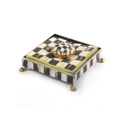 courtly check: MacKenzie Childs Courtly Check Napkin Holder Set Cocktail