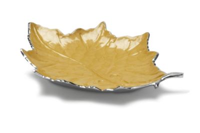 Julia_Knight_Saffron_Grape_Leaf_Platter,_17"