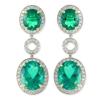 18K_Emerald_and_Diamond_Earrrings