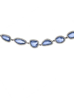 18K_White_Gold_and_Black_Rodium_Faceted_Sapphire_Slice_and_Round_Diamond_Bracelet
