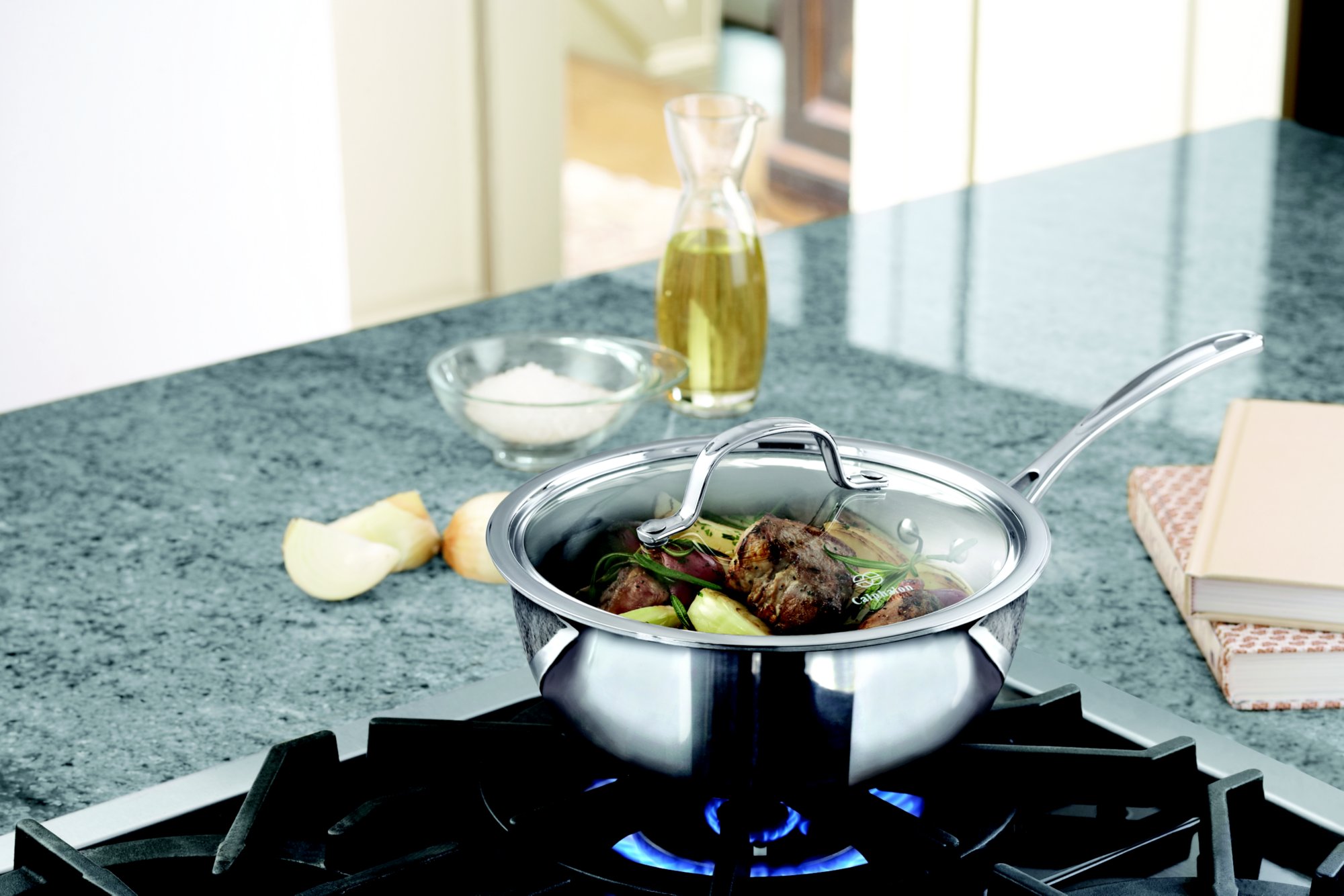 Calphalon Tri-Ply Stainless Steel 3-qt. Covered Chef's Pan