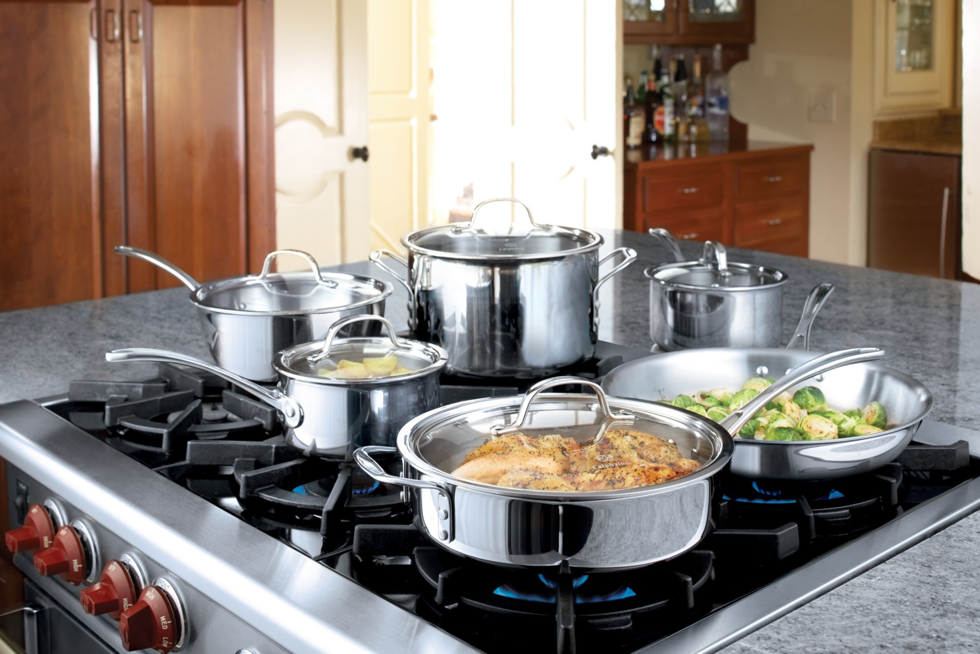 Calphalon Tri-Ply Stainless Steel 13-pc. Cookware Set