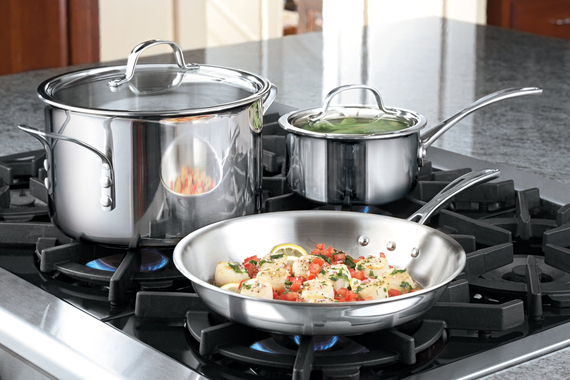 Calphalon Tri-Ply Stainless Steel 8-pc. Cookware Set