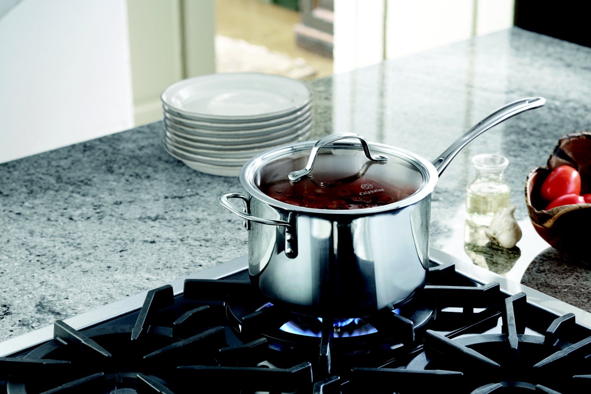Calphalon Tri-Ply Stainless Steel 4.5-qt. Sauce with Cover