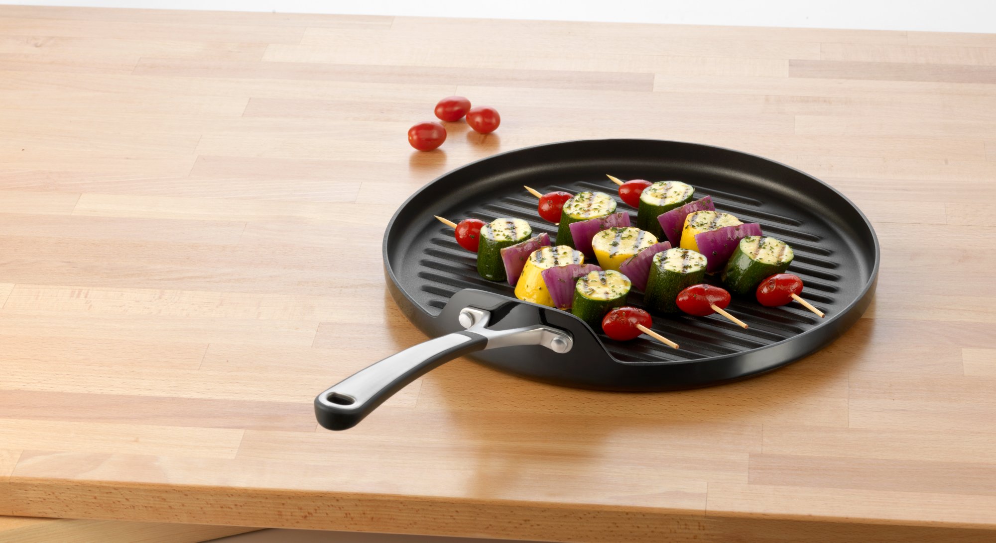 Simply Calphalon Enamel 13-in. Non-Stick Enameled Grill Pan: Black
