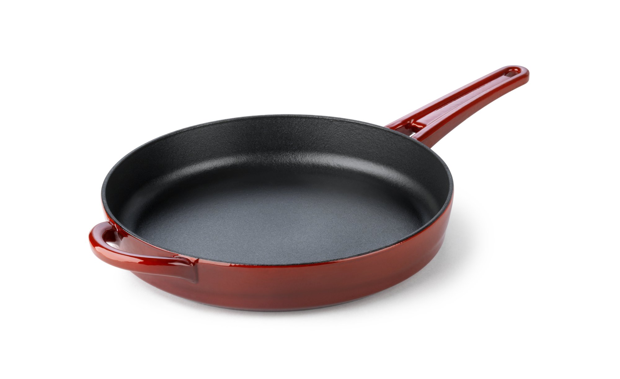 Simply+Calphalon+Enamel+Cast+Iron+10-in.+Fry+Pan%3a+Red