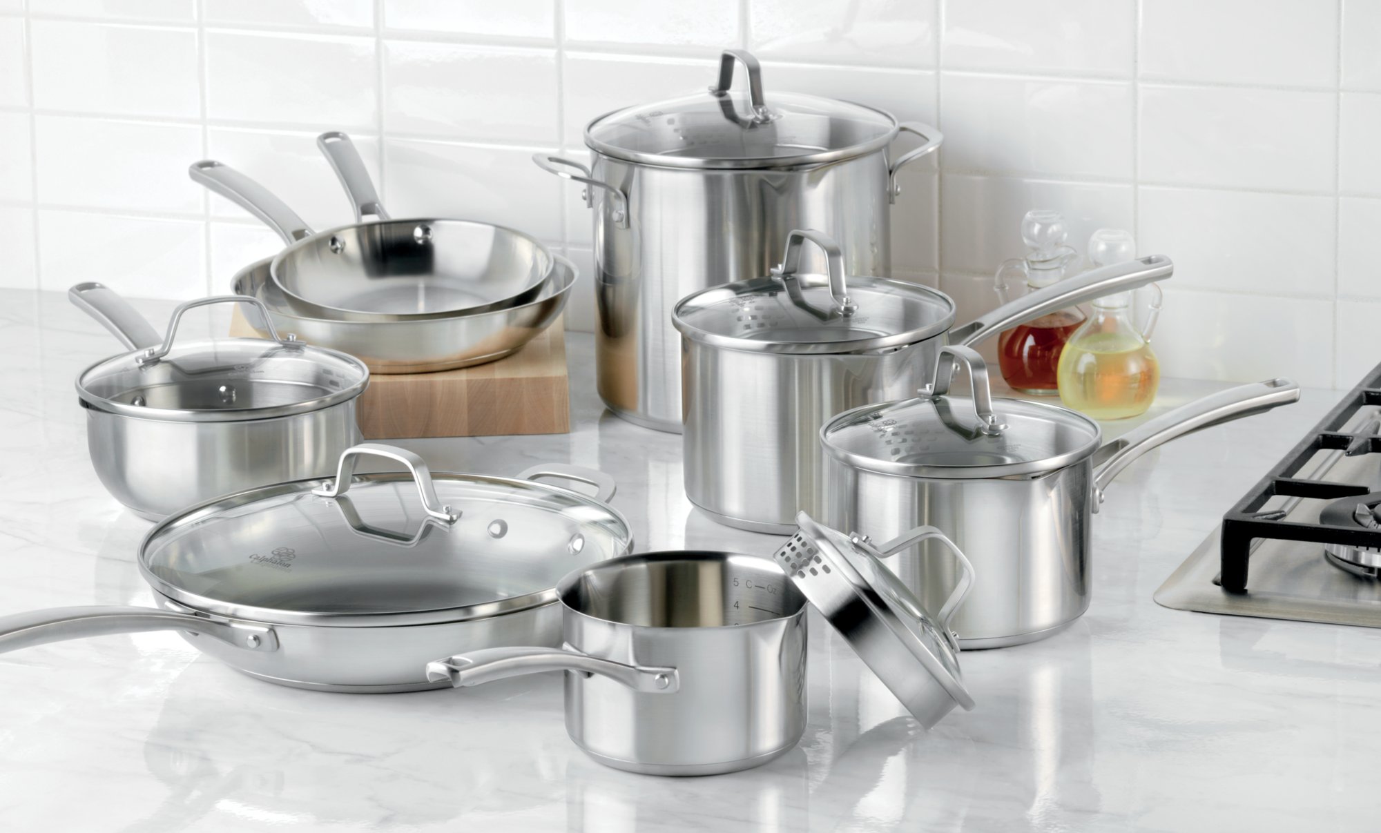 calphalon cookware stainless steel classic piece pc kitchen