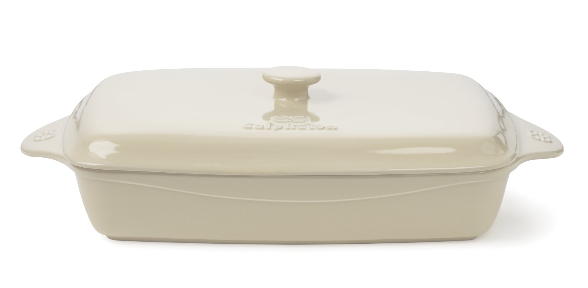 Ceramic Bakeware 9"x13" Covered Rectangular Baker- Crème Brule