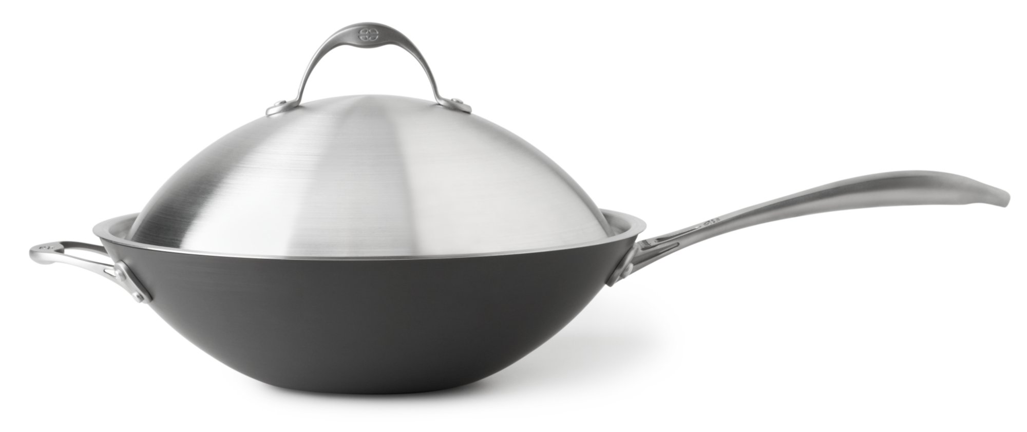 Calphalon+One+Infused+Anodized+12-in.+Flat+Bottom+Wok+with+Cover