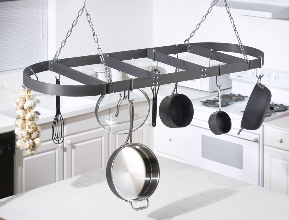 Pot Racks 20" x 56" Oval Pot Rack - Hard Anodized