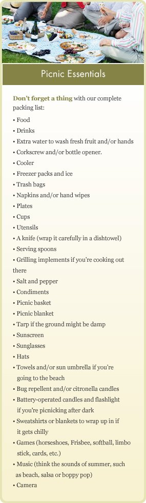 Picnic Essentials