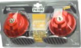 El Grande Twin Red Electric Horns