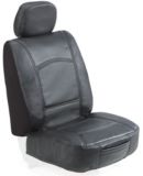 Black Leather Low-back Seat Cover