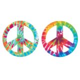 Tie Dye Peace Sign Car Magnet