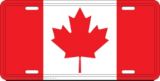 Canadian Flag Stamped License Place