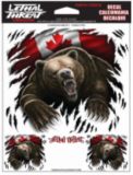 Lethal Threat Canadian Grizzly Decal, 6 x ...