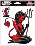 Lethal Threat Devil Girl Decals, 6 x 18-in. 