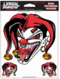 Lethal Threat Black and White Jester Decal...