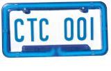 Neon License Plate Light Frame, Blue