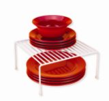 White Wire Plate Shelf, Medium