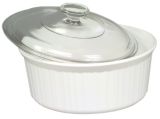 Corning French White� 1�-qt Round Dish