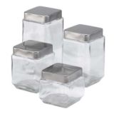 Bocaux en verre et inox, paq. 4