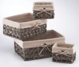 Grey Circle Basket Set, 4 Pieces