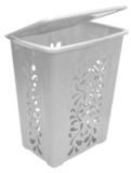 Laundry Hamper with Lid, White