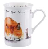 Porcelain Mug, Assorted Cat Designs