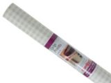 Grip Shelf Liner, 18 in x 4 ft, Khaki Plaid
